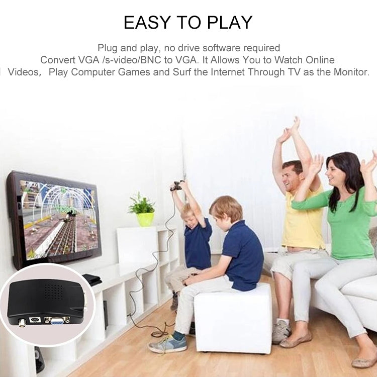 S-Video / BNC to VGA Signal Converter, S-Video / BNC S-Video / BNC to VGA Signal Converter, S-Video / BNC